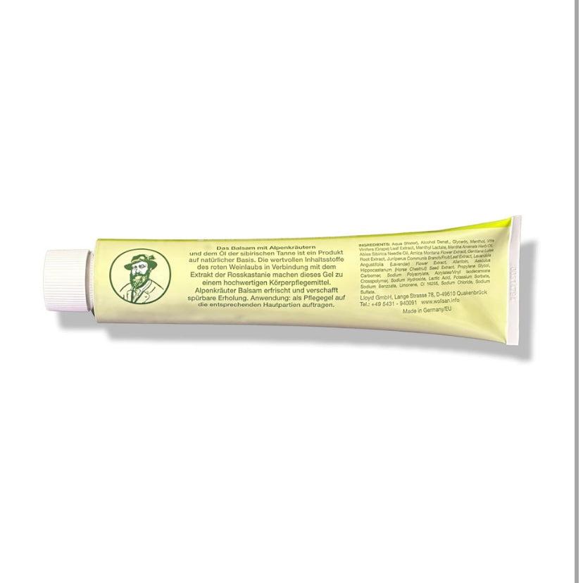Alpenkräuter-Balsam mit Weinlaub und Rosskastanie Gel 200ml Tube